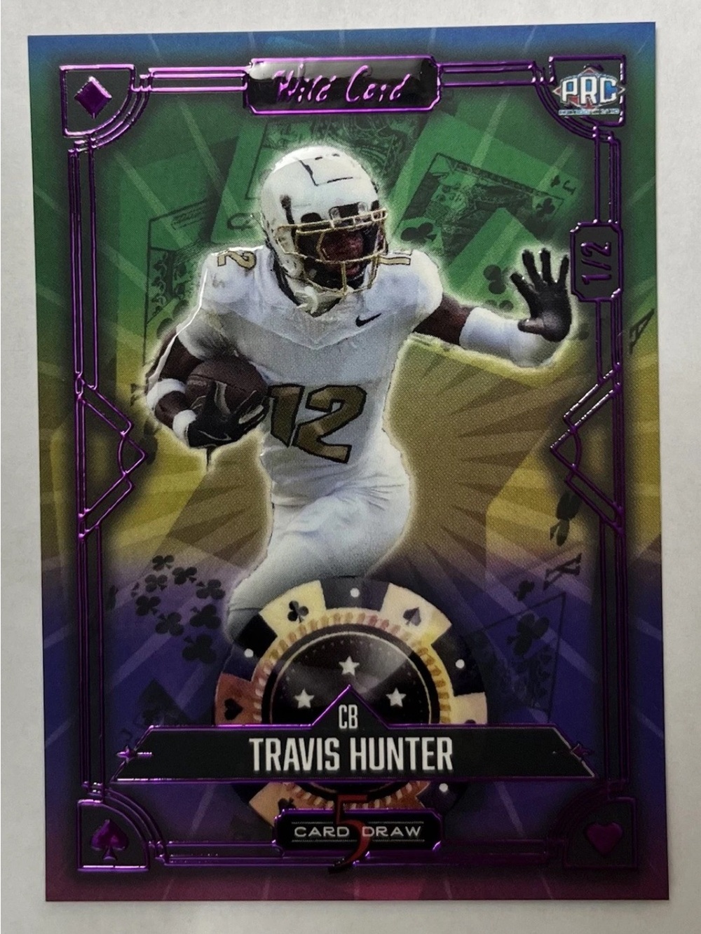 2024 Wild Card Travis Hunter 5 Card Draw S5CDCL-TH  PRC 1/2